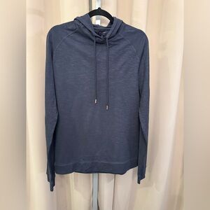 Goodman, blue hoodie